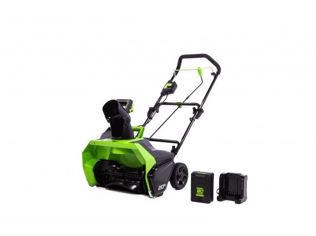 Снегоуборщик GREENWORKS GD60ST 60V (51 СМ) бесщёточный аккумуляторный с АКБ 4 А/Ч и ЗУ